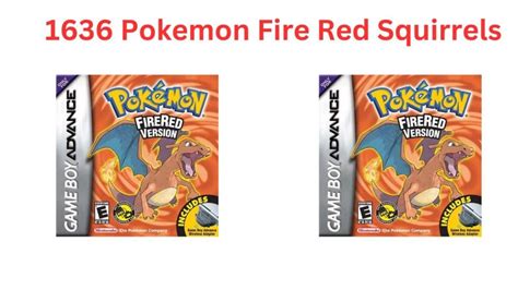 fire red squirrels 1636|1636 Pokemon Fire Red ( U) ( Squirrels)